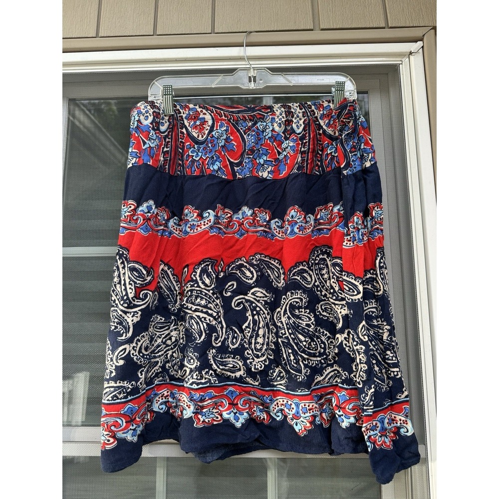 Westport 1962 Sz XL  Womens Skirt 100% Rayon elastic waist